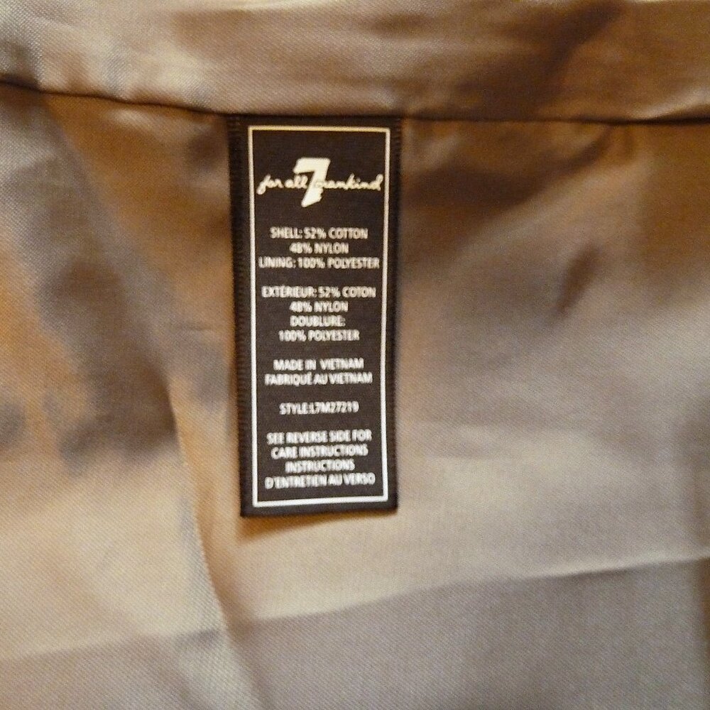 NEW - 7 for all Mankind Women's Gunflap trench coat - Olive Green - size L - Picture 6 of 12